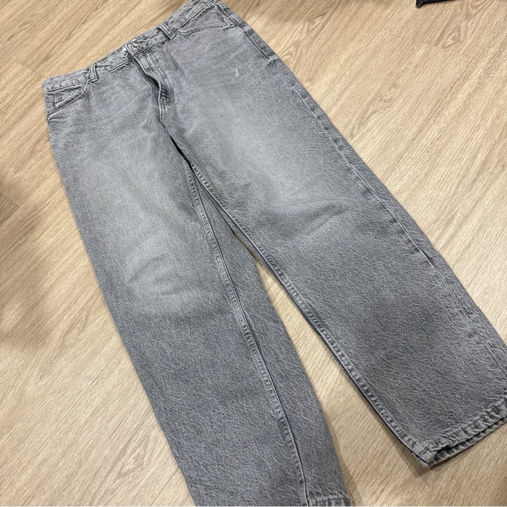 Mango Women's Relaxed Fit Gray Jeans
